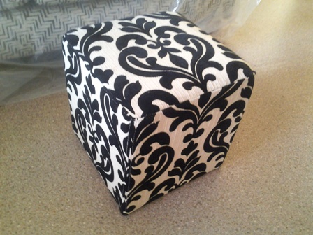 Cube shape ottoman